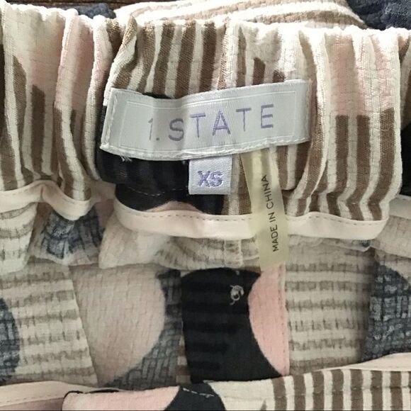 1. State Polka Dot Button Down Pleated Midi Skirt - Picture 3 of 9